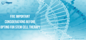 Five important considerations before opting for stem cell Therapy Treatment by Viezec