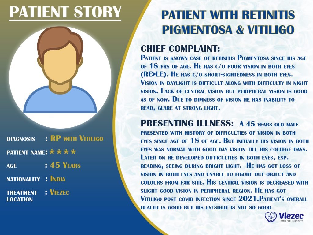 Patient with RP and Vitiligo