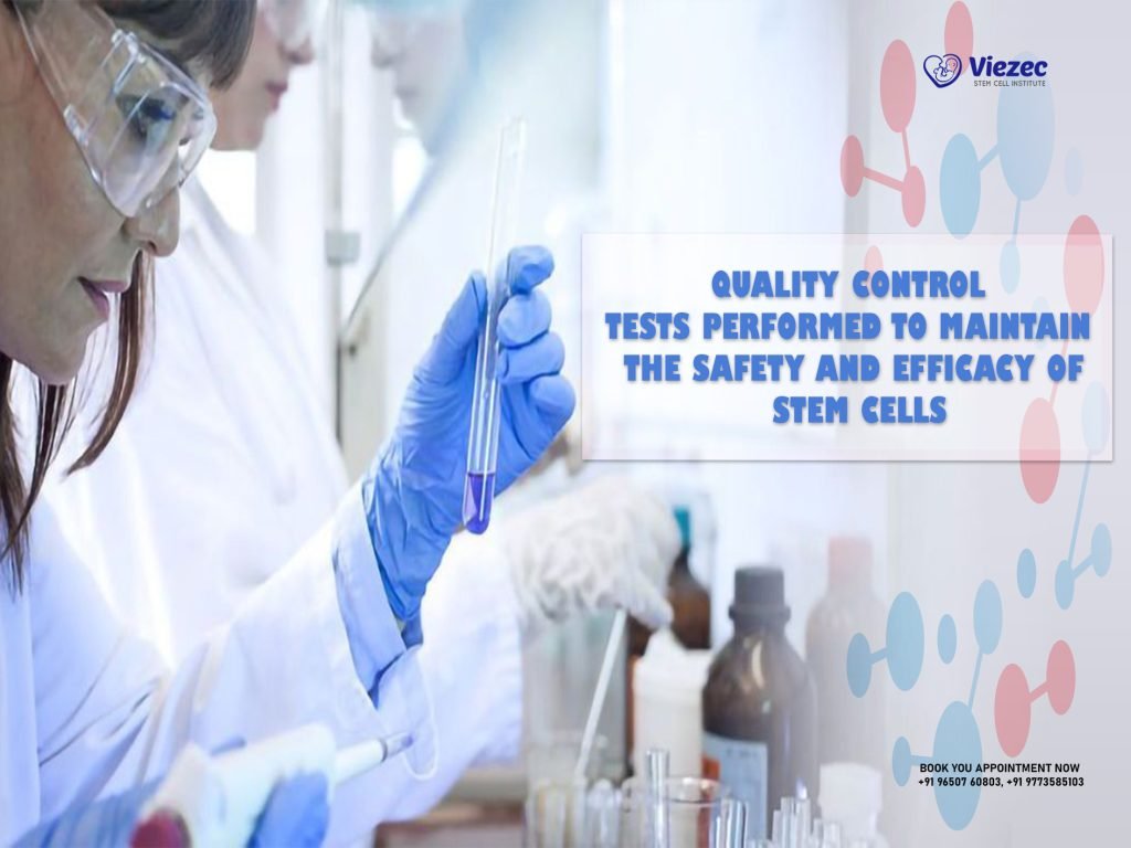Quality Control Tests Performed to Maintain the Safety and Efficacy of Stem Cells